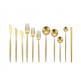 Gold Cutlery Set Forks Knives Spoons 18/10 Stainless Steel Dinnerware Set 1 Pieces Fork Spoon Knife Chopsticks Set Dropshipping