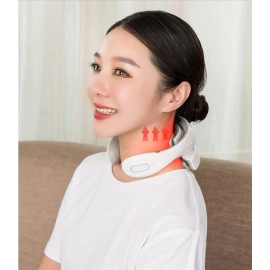 Smart Back And Neck Massager Instrument Shoulder Neck Massage Cervical Vertebra Health Care Vibrator Heating Relieve Pain Muscle