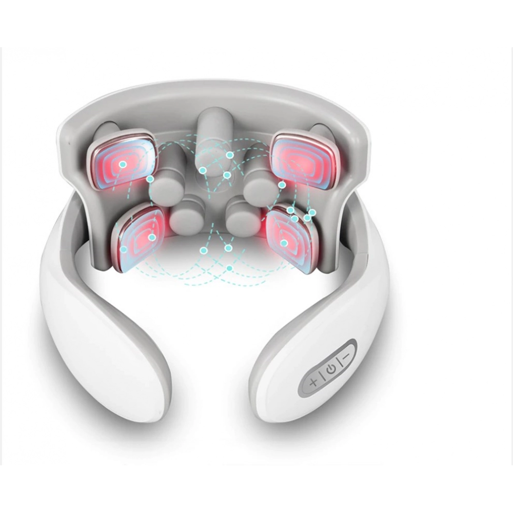 Smart Back And Neck Massager Instrument Shoulder Neck Massage Cervical Vertebra Health Care Vibrator Heating Relieve Pain Muscle