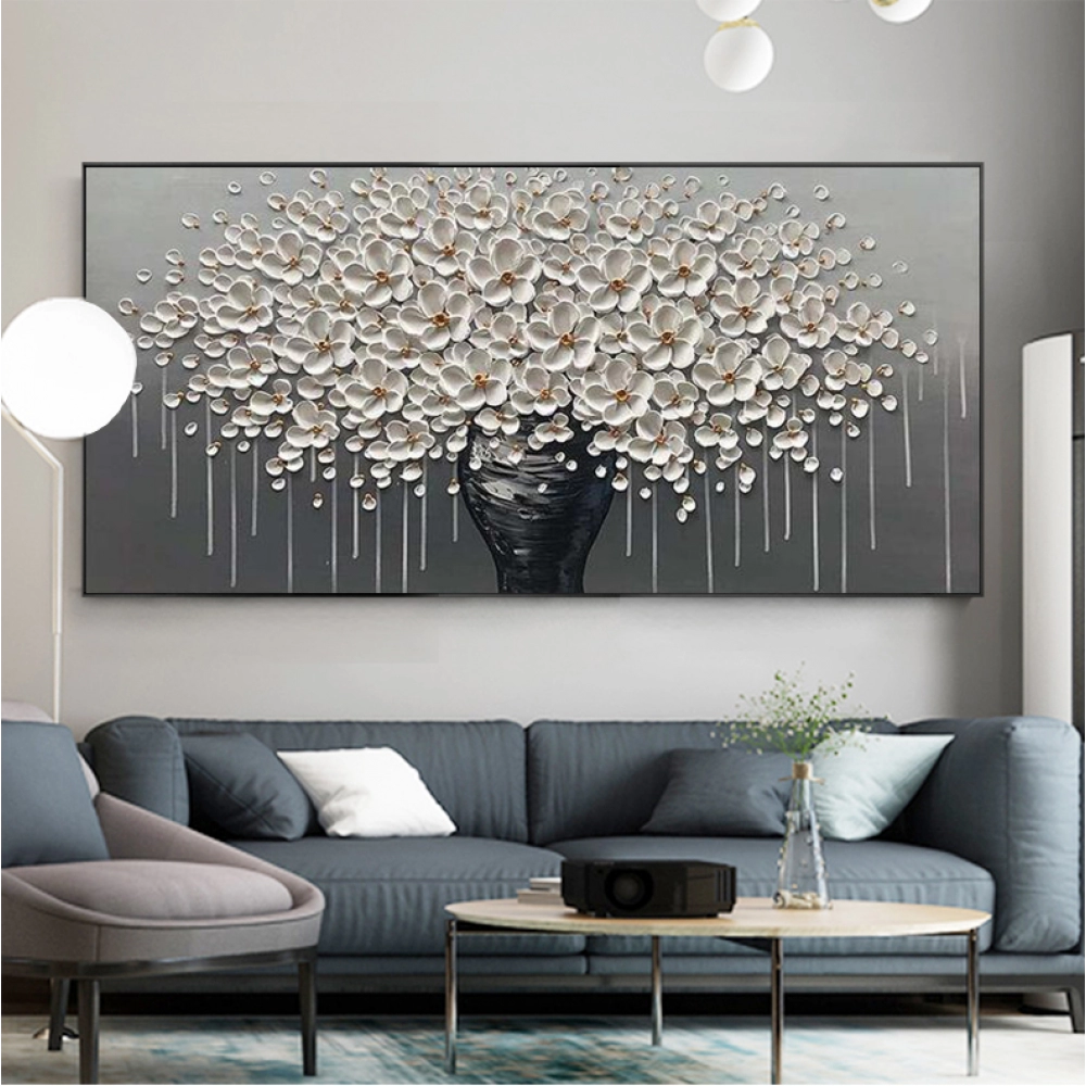 Abstract Golden Tree Flower Luxury Canvas Painting Minimalism Posters Wall Art Picture Modern Room Hoom Decoration Large Size