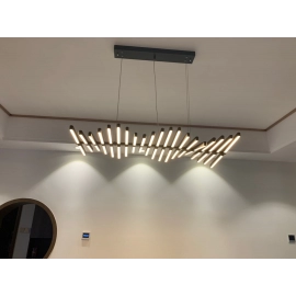 Modern LED Chandelier Lighting Nordic Black/White Office Pendant Lamps Living Room Home Hanging Lights Dining Room Bar Fixtures