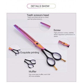 Dog Grooming Professional 7.5 inch Pets Groomer Hair Scissors Grooming Scissors Thinning Barber Shear Scissors for Dog Grooming