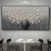 Abstract Golden Tree Flower Luxury Canvas Painting Minimalism Posters Wall Art Picture Modern Room Hoom Decoration Large Size