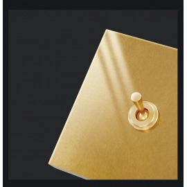 Home Improvement Wall Light Toggle Switch Vintage Brass Lever Stainless Steel Champagne Gold  Concealed Metal Switch Panel